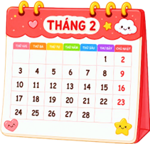Quan sát tờ lịch và cho biết Ngày Thầy thuốc Việt Nam (27 tháng 2) là thứ: (ảnh 1)
