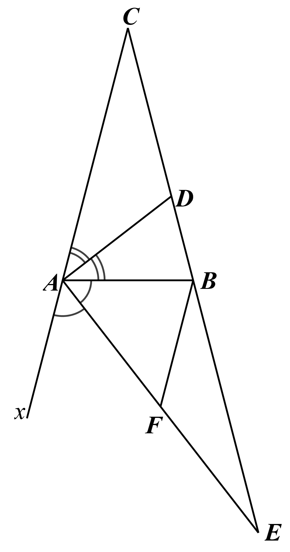 Vậy \(DE = BD + EB = 2 + 6 = 8\) cm. (ảnh 1)