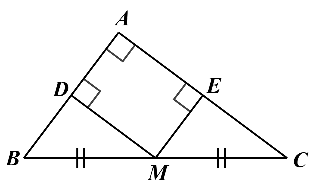 Chu vi của \(\Delta ADE\) là \(AD + AE + DE = 3 + 4 + 5 = 12\) (cm). (ảnh 1)