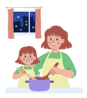 Do you help your mum with the cooking in the evening? (ảnh 1)
