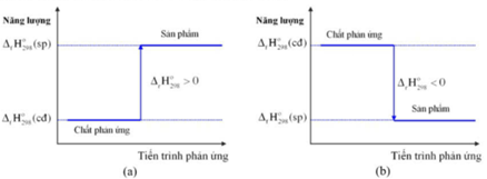 Cho sơ đồ (a) v&agrave; (b) biểu diễn enthalpy của phản ứng: (ảnh 1)
