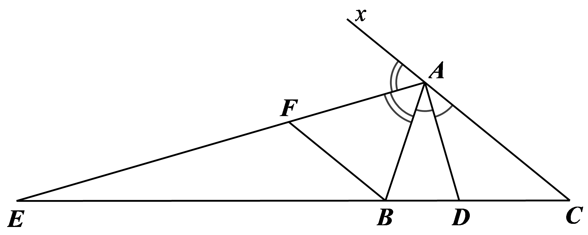 Do đ&oacute; \(3EB = 2EB + 20\) n&ecirc;n \(EB = 20\) cm. (ảnh 1)