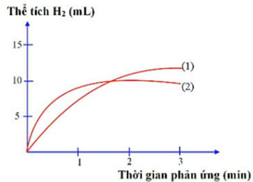 Có hai miếng sắt có kích thước giống hệt nhau, một miếng là khối sắt đặc (A), một miếng có nhiều lỗ nhỏ li ti bên trong và trên bề mặt (B). Thả hai miếng sắt vào hai cốc đựng dung dịch HCl cùng thể tích và nồng độ, (ảnh 1)