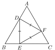 Quan s&aacute;t h&igrave;nh vẽ sau:  Biết rằng tam gi&aacute;c ABC l&agrave; tam gi&aacute;c đều. (ảnh 1)