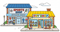 Listen and choose. Where is the sports shop? (ảnh 2)