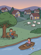 Listen and choose. What is the village like? (ảnh 2)