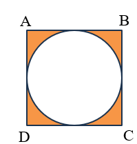Cho hình vuông ABCD và hình tròn tâm O (như hình vẽ). Chu vi hình tròn là 28,26 cm. Diện tích phần tô đậm là: (ảnh 2)