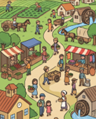 Listen and choose. What is the village like? (ảnh 1)