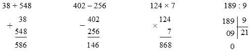 Đặt tính rồi tính:  38 + 548 (ảnh 1)