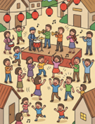 Listen and choose. What is the village like? (ảnh 3)