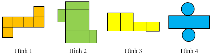 a) Hình nào dưới đây là hình khai triển của hình lập phương? (ảnh 1)