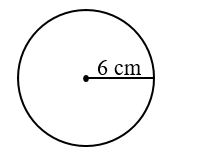 Chu vi của hình tròn bên là: (ảnh 1)