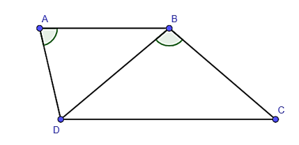 Cho hình thang ABCD (AB // CD) có góc DAB = góc DBC. Biết AB = 12 cm, DC = 18 cm. Độ dài BD (làm tròn đến hàng phần mười) là (ảnh 1)