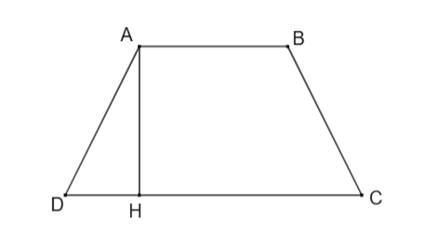 Cho hình thang cân ABCD (AB // CD, AB < CD). Kẻ đường cao AH (H thuộc CD). Biết góc DAH = 25 độ. Tính số đo góc B (đơn vị: độ). (ảnh 1)
