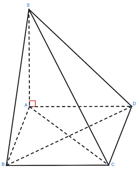 Cho hình chóp S.ABCD có đáy ABCD là hình vuông cạnh a, SA ⊥ (ABCD). Mặt phẳng (SBD) vuông góc với mặt phẳng nào sau đây? (ảnh 1)