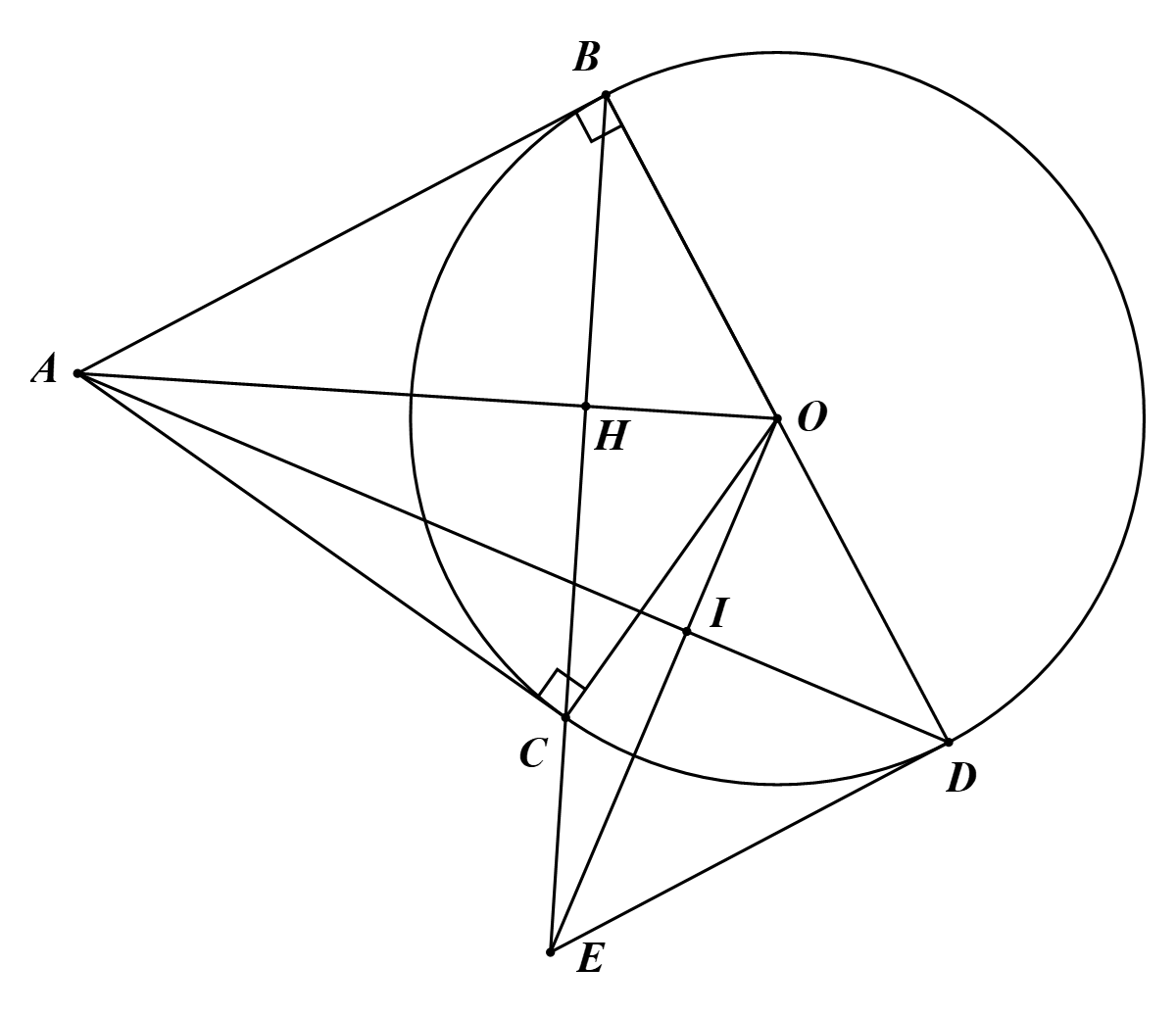 N&ecirc;n \(ED\) l&agrave; tiếp tuyến của đường tr&ograve;n \(\left( O \right)\). (ảnh 2)
