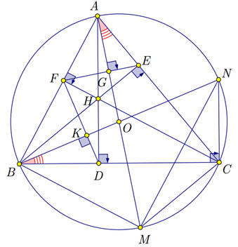Vậy \[GE = KD.\] (ảnh 1)