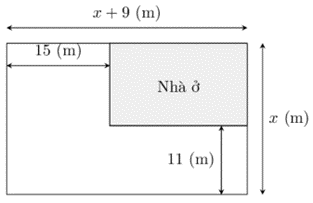 Vậy chiều rộng mảnh đất l&agrave; \(16{\rm{ m}}\), chiều d&agrave;i (ảnh 1)
