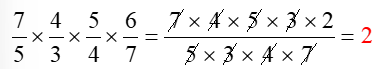 Kéo thả kết quả vào ô trống\[\frac{7}{5} \times \frac{4}{3} \times \frac{5}{4}:\frac{7}{6} = .....\]33112244 (ảnh 1)