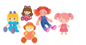 Listen and choose the correct picture. How many dolls do Anna and Michelle have? (ảnh 2)