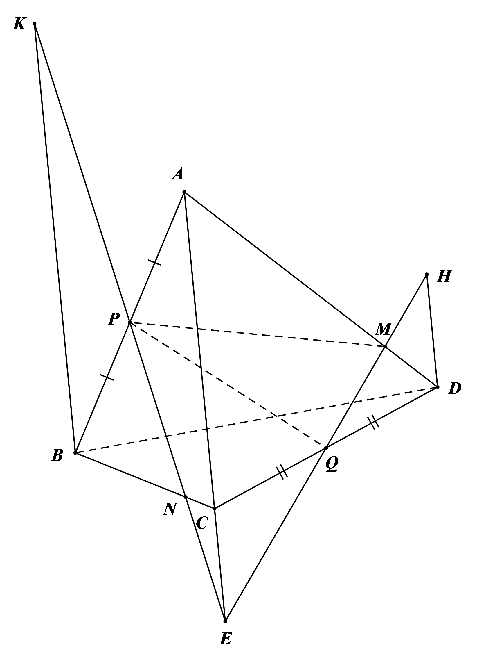 Vậy tỉ số \(\frac{{NB}}{{BC}} = \frac{{4NC}}{{5NC}} = \frac{4}{5} = 0,8\). Đáp án: 0,8. (ảnh 1)