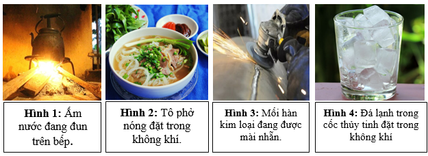 Nội năng của vật trong hình nào sau đây đang giảm?
(ảnh 1)